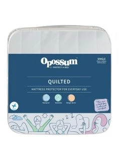 Promo 😍 O Possum by Protect-A-Bed Quilted Waterproof Mattress Protector White ⌛