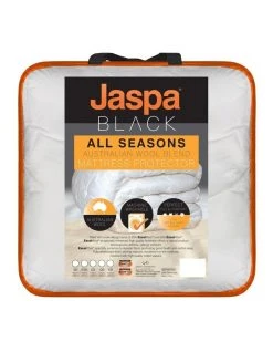 Cheap 👏 Jaspa Black All Seasons Mattress Protector White 🌟