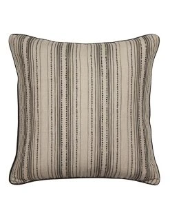 Best deal 🛒 Madras Link Aisha Linen Cushion 55cm Stripe Charcoal 🧨