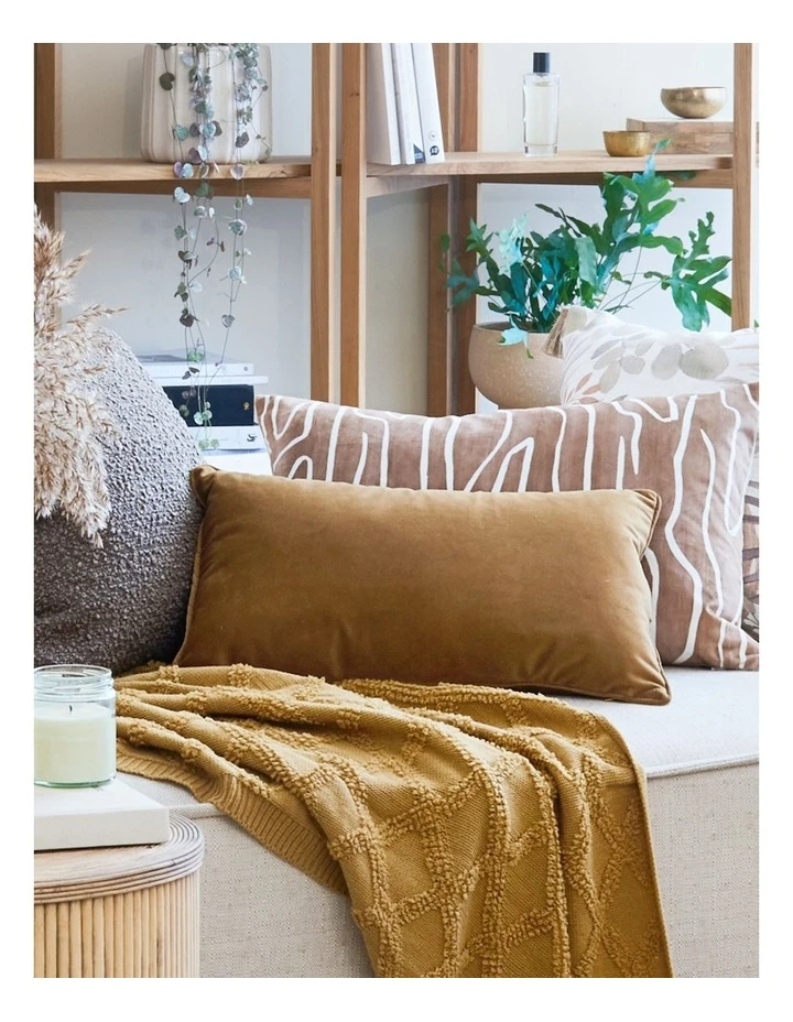 Best deal π Madras Link Velvet Cushion Mustard π 2 Best deal π Madras Link Velvet Cushion Mustard π - Image 2