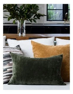 New 🛒 Madras Link Velvet Cushion Olive 🤩 -Bedroom Sales Store 883788310 3 720x928