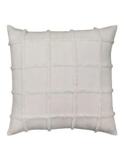 Promo ✨ Madras Link Ascot White Embroidered Cushion 50cm 👍