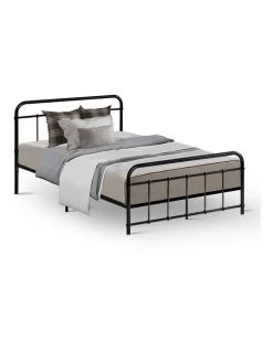 Coupon 🛒 Artiss Leo Metal Bed Frame King Single Size Black ✔️