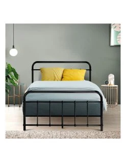 Coupon 🛒 Artiss Leo Metal Bed Frame King Single Size Black ✔️ -Bedroom Sales Store 888188770 3 720x928