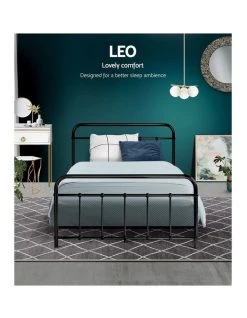 Coupon 🛒 Artiss Leo Metal Bed Frame King Single Size Black ✔️ -Bedroom Sales Store 888188770 5 720x928