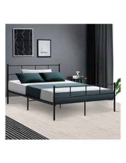 New ❤️ Artiss Sol Metal Bed Frame Double Size Black ✔️ -Bedroom Sales Store 888188860 3 720x928