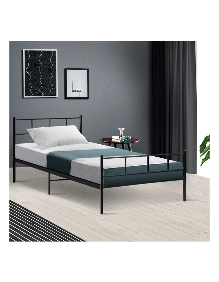 Outlet 🥰 Artiss Sol Metal Bed Frame Single Size Black 👏 3 Outlet 🥰 Artiss Sol Metal Bed Frame Single Size Black 👏 - Image 3