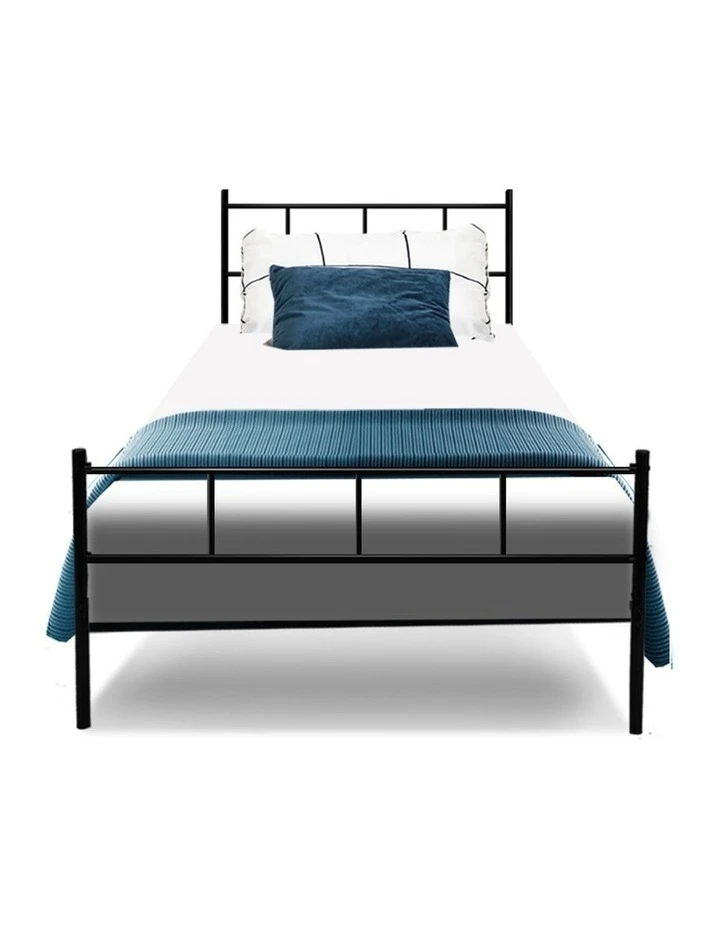 Outlet 🥰 Artiss Sol Metal Bed Frame Single Size Black 👏 4 Outlet 🥰 Artiss Sol Metal Bed Frame Single Size Black 👏 - Image 4