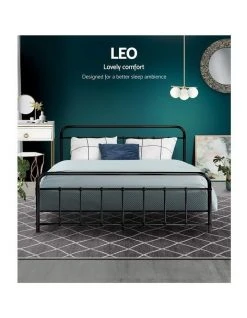Top 10 ❤️ Artiss Leo Metal Bed Frame Queen Size Black ⭐ -Bedroom Sales Store 888189130 4 720x928