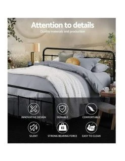 Top 10 ❤️ Artiss Leo Metal Bed Frame Queen Size Black ⭐ -Bedroom Sales Store 888189130 5 720x928