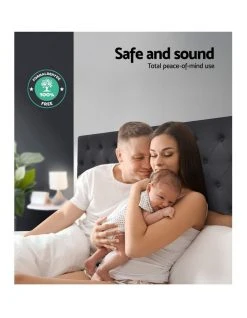 Outlet ❤️ Artiss Cappi Fabric Bed Head Queen Size Charcoal ⌛ -Bedroom Sales Store 888618700 7 720x928