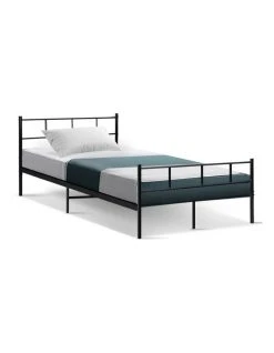 Brand new 👍 Artiss Sol Metal Bed Frame King Single Black 🎁