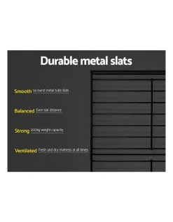 Brand new 👍 Artiss Sol Metal Bed Frame King Single Black 🎁 -Bedroom Sales Store 888628960 6 720x928