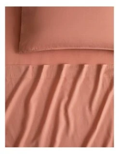 Wholesale 🤩 Sheridan Supersoft Lyocell Linen Sheet Set In Peach Nectar 🔥